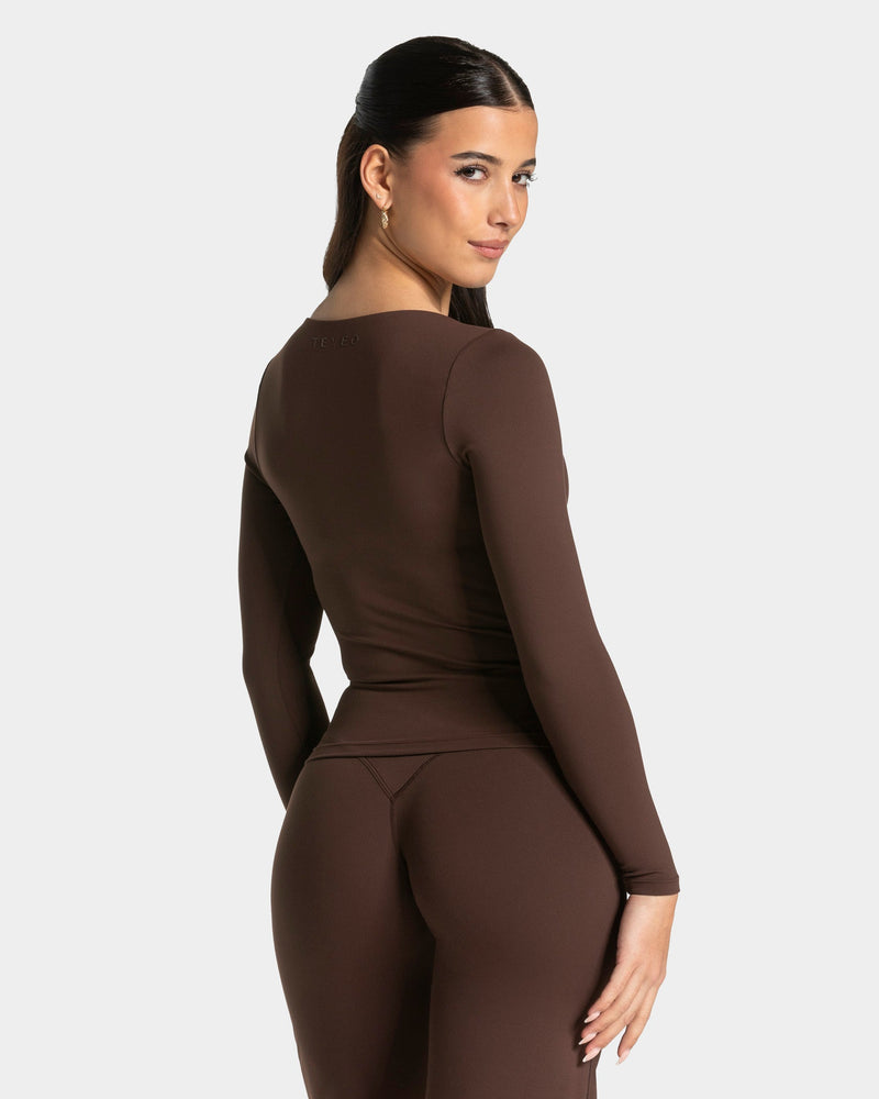 Haut à manches longues Allrounder « Espresso »