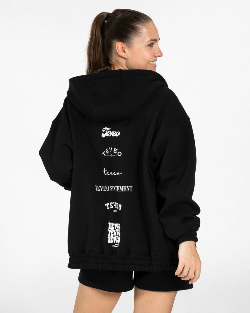 Veste de sport zippée oversize Anniversary « noir »