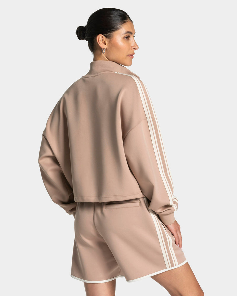 Veste de sport zippée et courte Club « Beige »