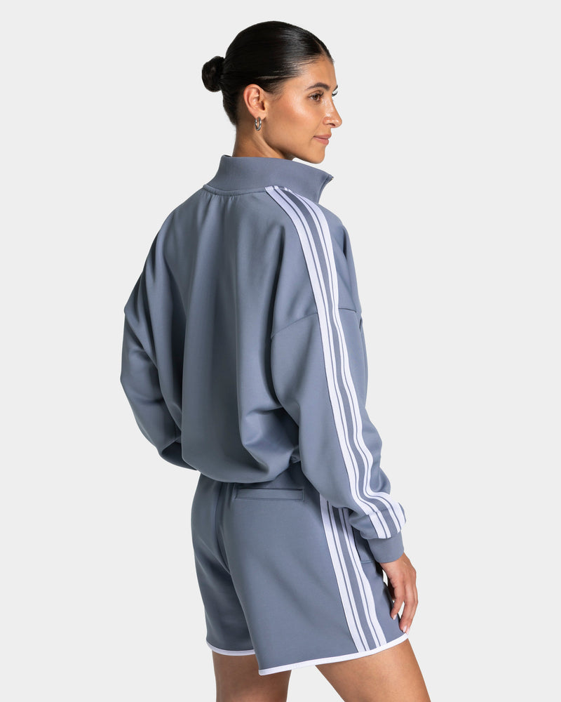 Veste de sport zippée Cropped Club « bleu acier »
