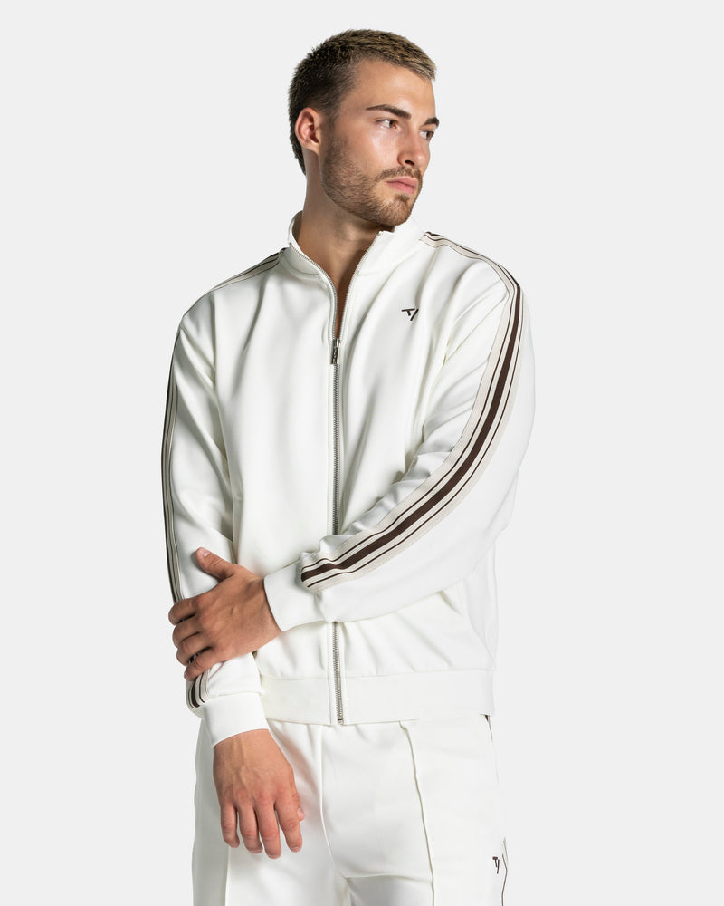 Veste zippée Club « blanc cassé »