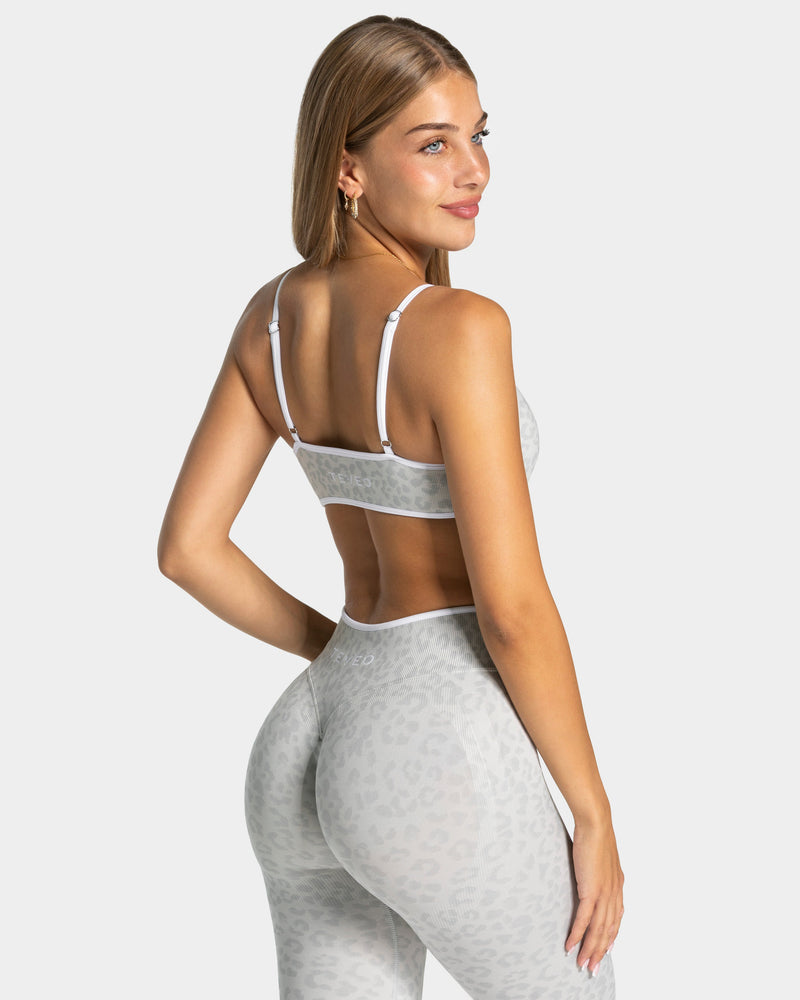 Brassière Contrastline « léopard gris clair »