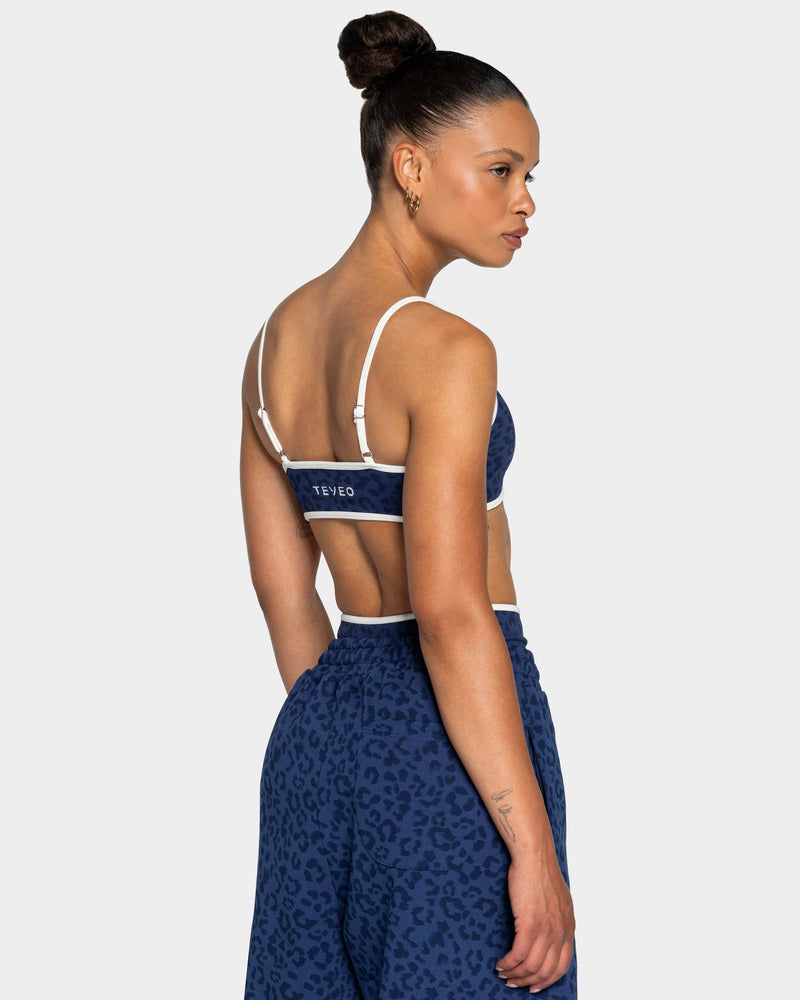 Brassière Contrastline « Léopard bleu foncé »