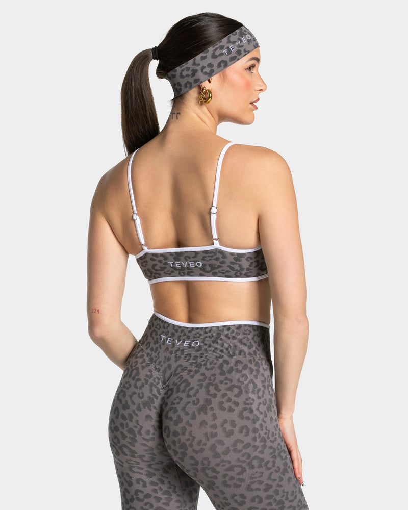 Brassière Contrastline « léopard graphite »
