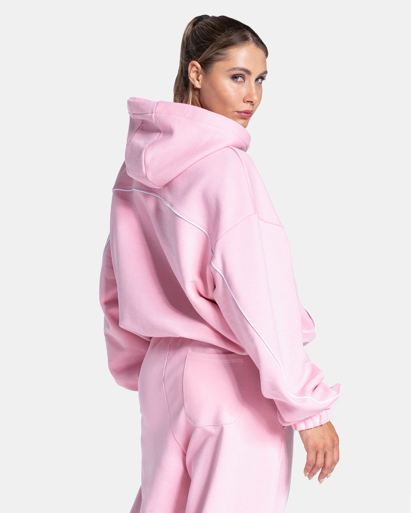 Sweat à capuche Contrastline « True Pink »