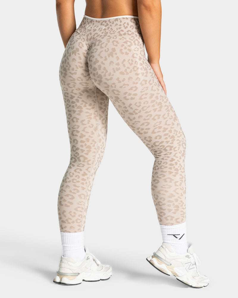 Legging Sculpt Scrunch Contrastline « léopard Cream »