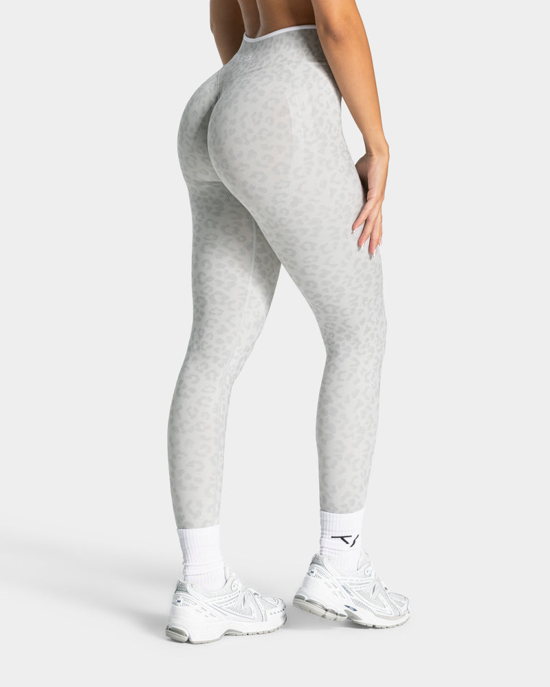 Legging Sculpt Scrunch Contrastline « léopard gris clair »