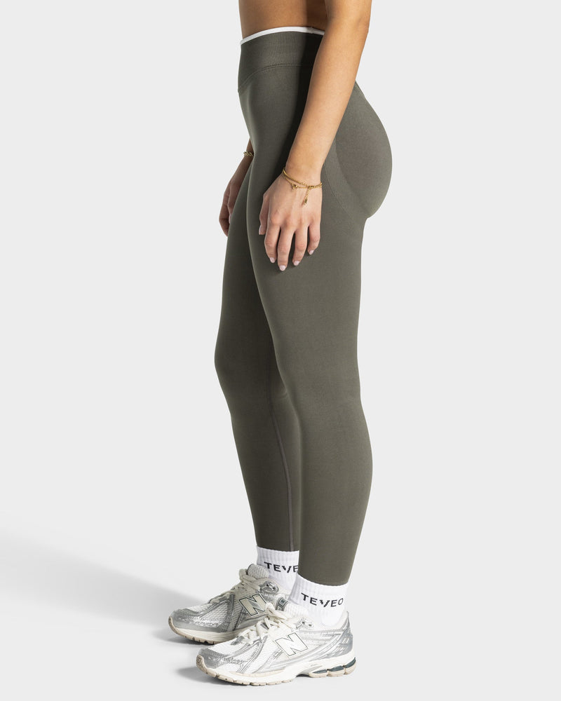 Legging Contrastline « kaki »