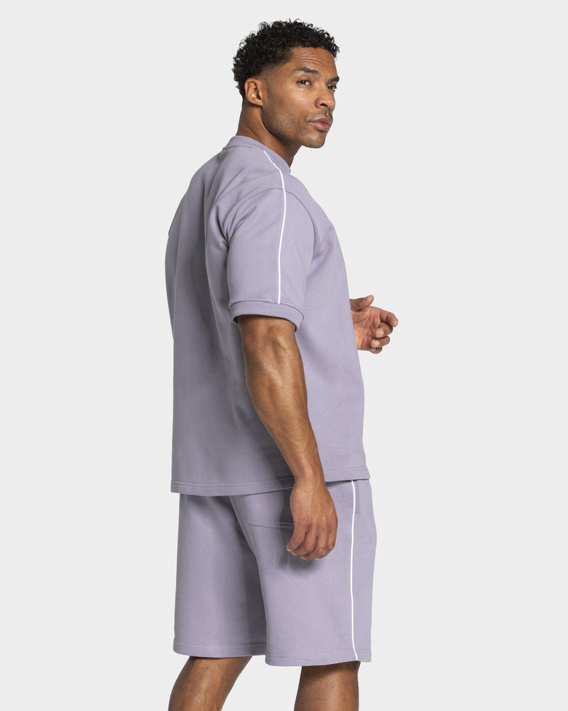 T-shirt oversize Contrastline « Lavande »