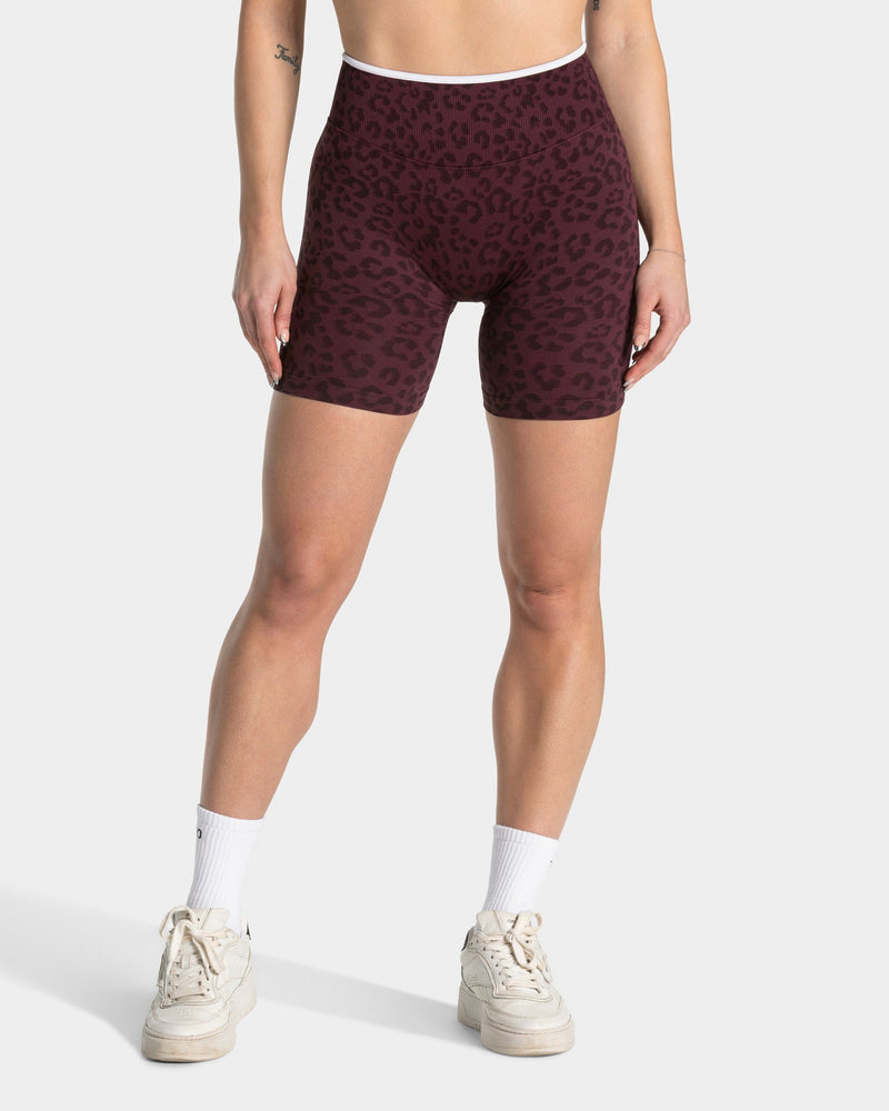 Short Sculpt Scrunch Contrastline « léopard Merlot »