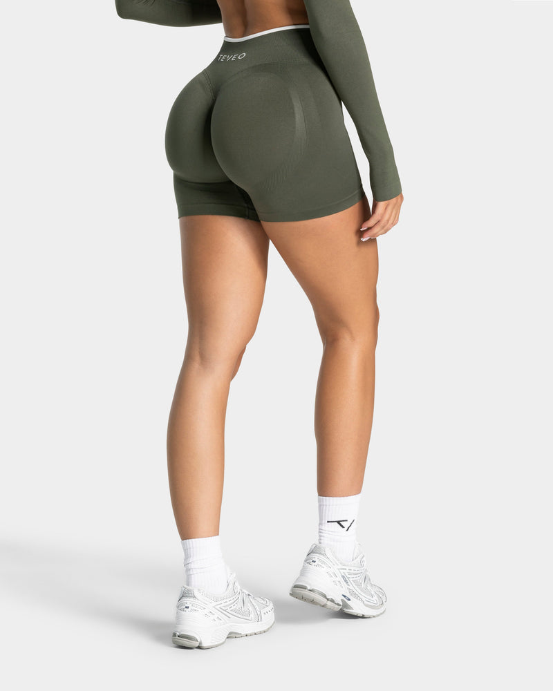 Short Sculpt Scrunch Contrastline « kaki »