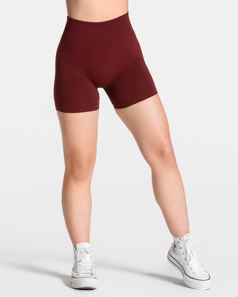 Short Femme Sculpt scrunch « bordeaux »