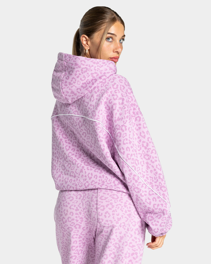Sweat à capuche Contrastline « Léopard orchidée »