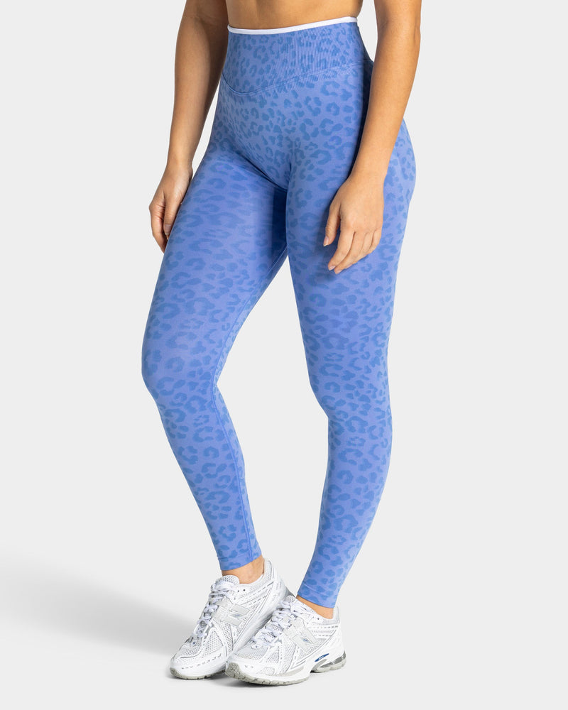 Legging Sculpt Scrunch Contrastline « Léopard Azure »