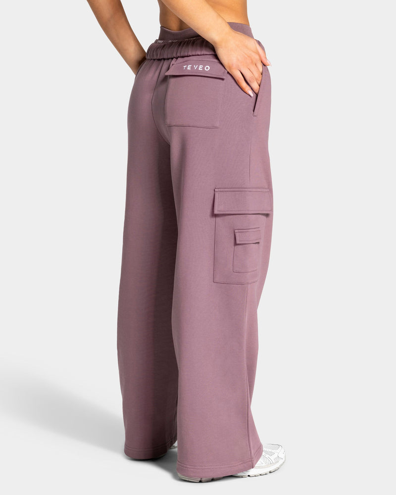 Pantalon de jogging cargo jambe large Lift « Mauve »