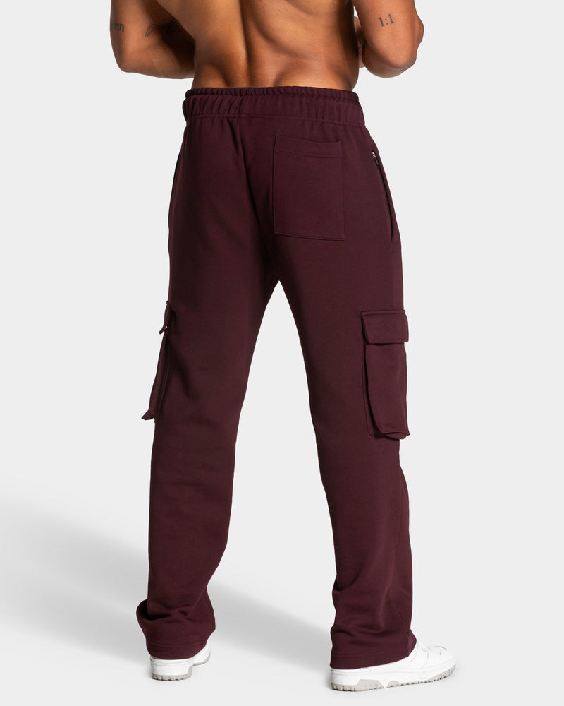 Pantalon de jogging cargo jambe large Lift « Merlot »