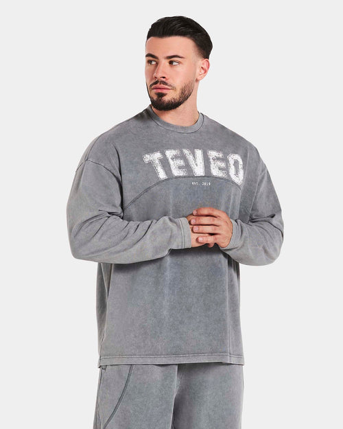 Haut à manches longues oversize Legacy Lifting « Acid Grey »