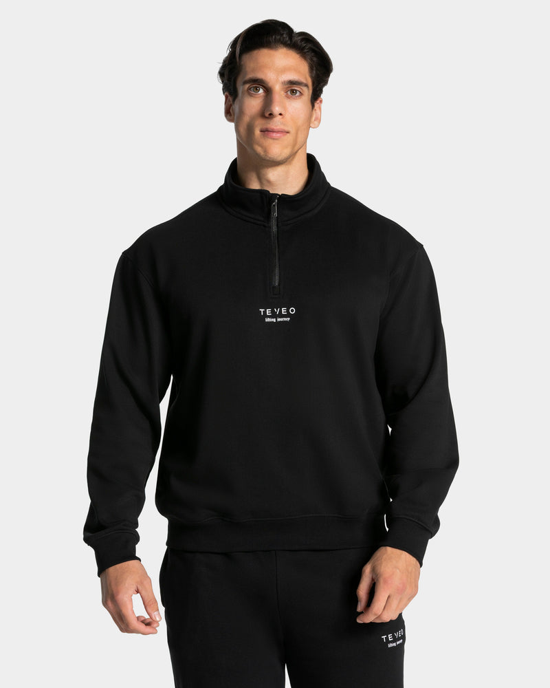 Sweat-shirt demi-zippé Lifting Journey « noir »