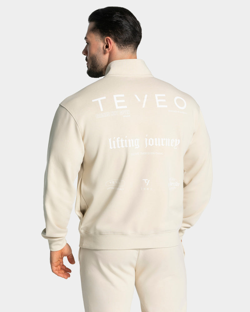Sweat-shirt demi-zippé Lifting Journey « Cream »