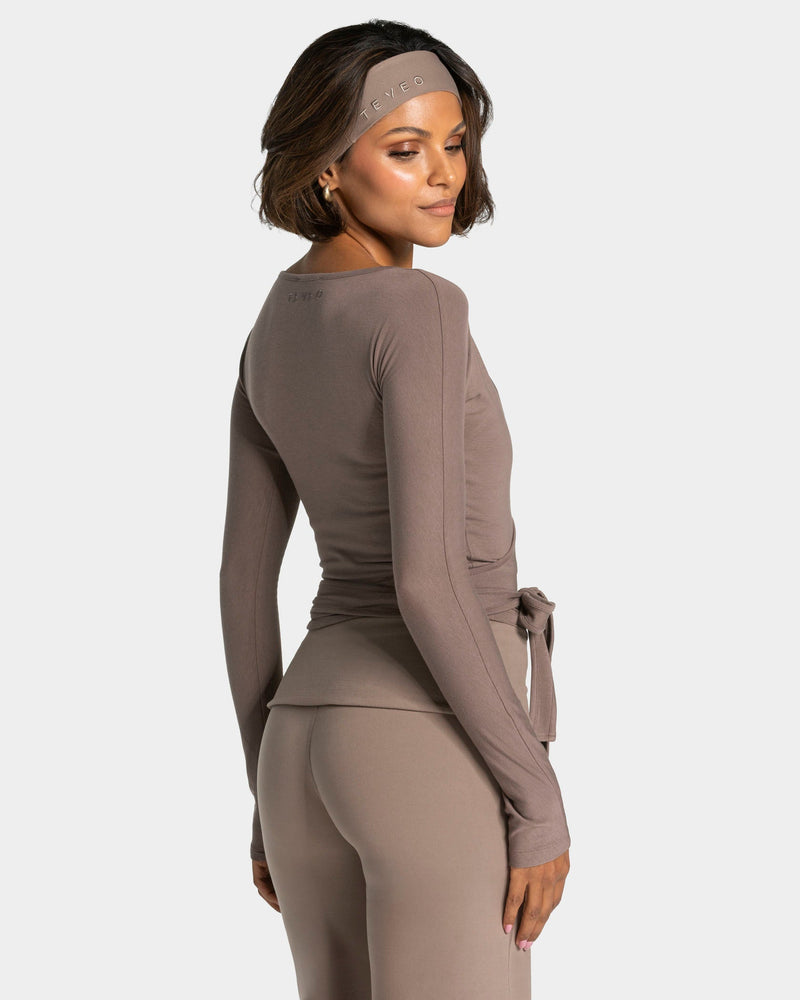 Haut à manches longues Mellow Wrapped « moka »