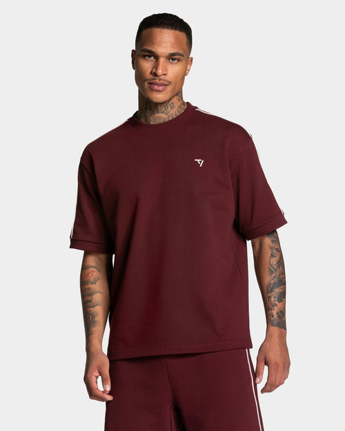 T-shirt oversize Contrastline « bordeaux »