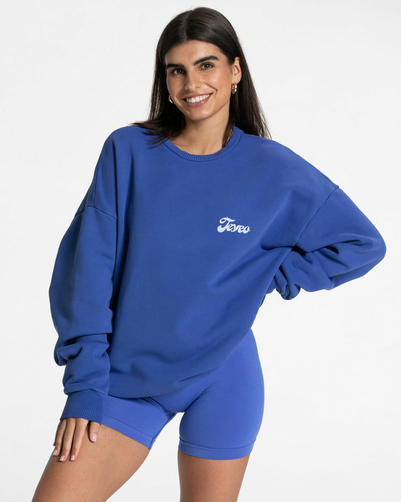Sweat-shirt oversize Pure « bleu roi »