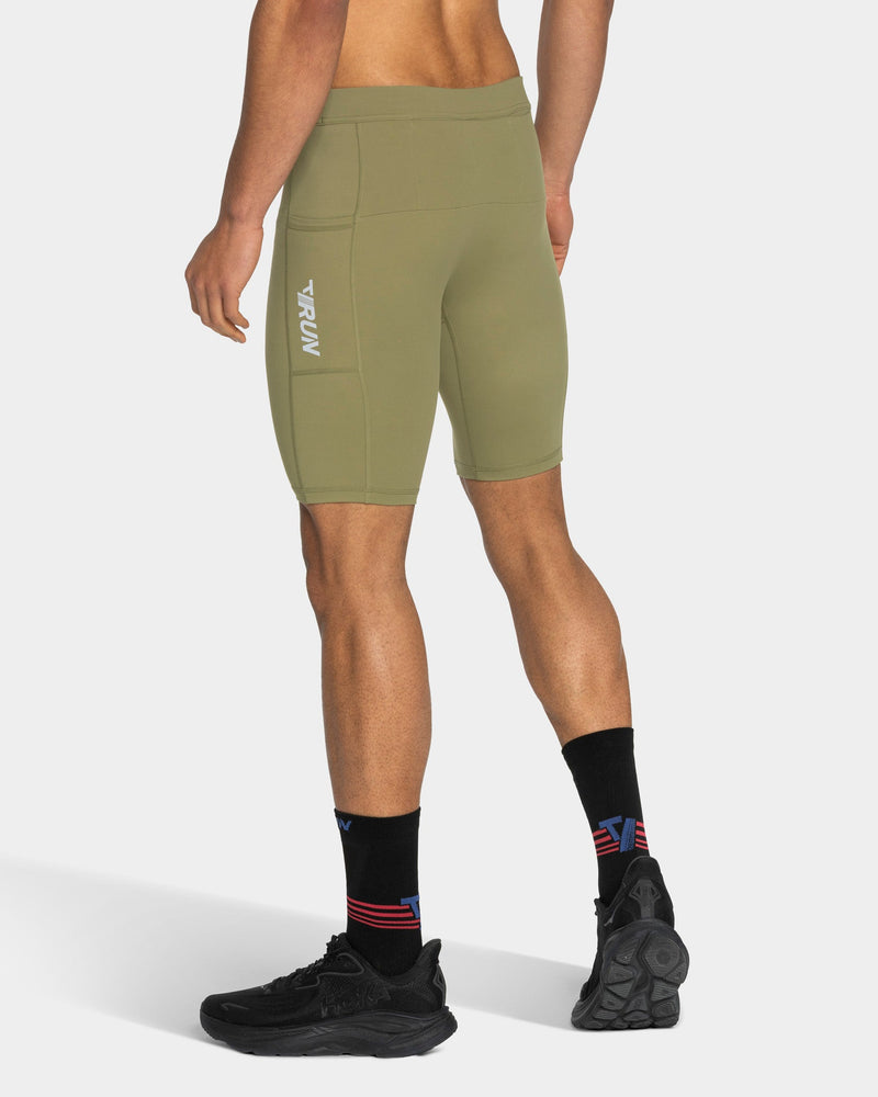Demi-collant 9 pouces RUN « Olive »