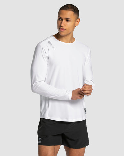 Haut à manches longues RUN « Blanc »