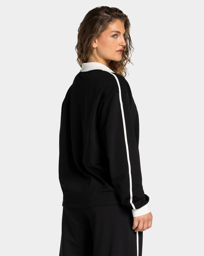 Polo à manches longues Soft « Noir »