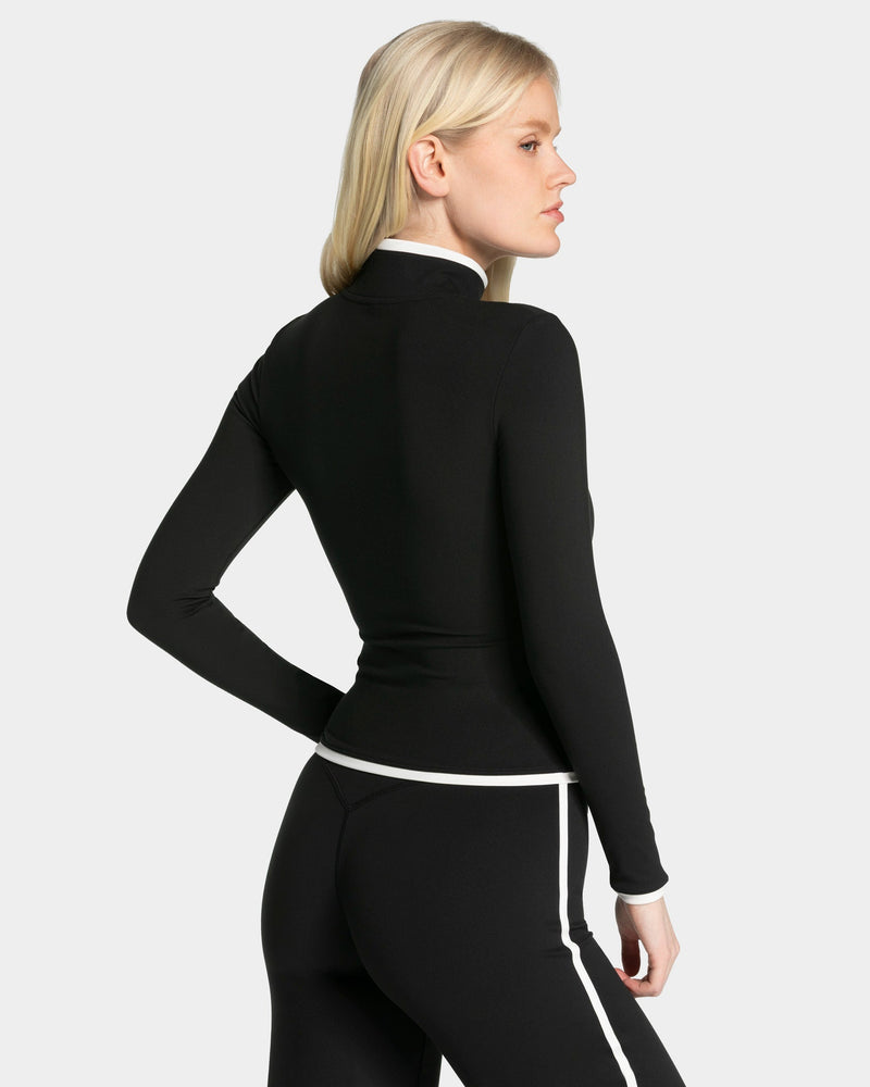 Veste de sport zippée sculptante Soft « Noir »