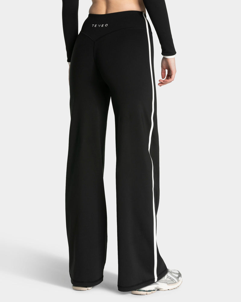 Pantalon à jambe droite et coupe longue Soft « Noir »