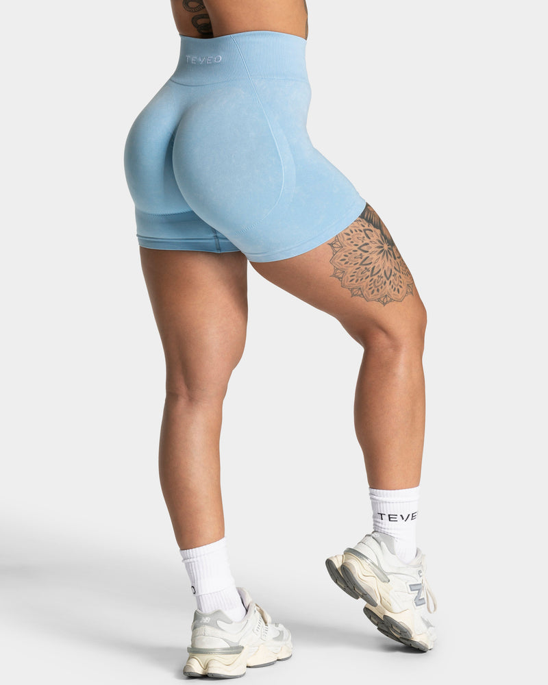 Short Acid Covert scrunch « bleu layette »