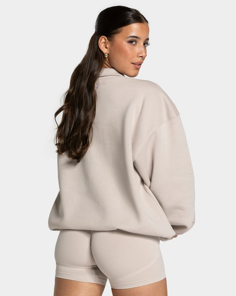Sweat-shirt demi-zippé Femme « cream »