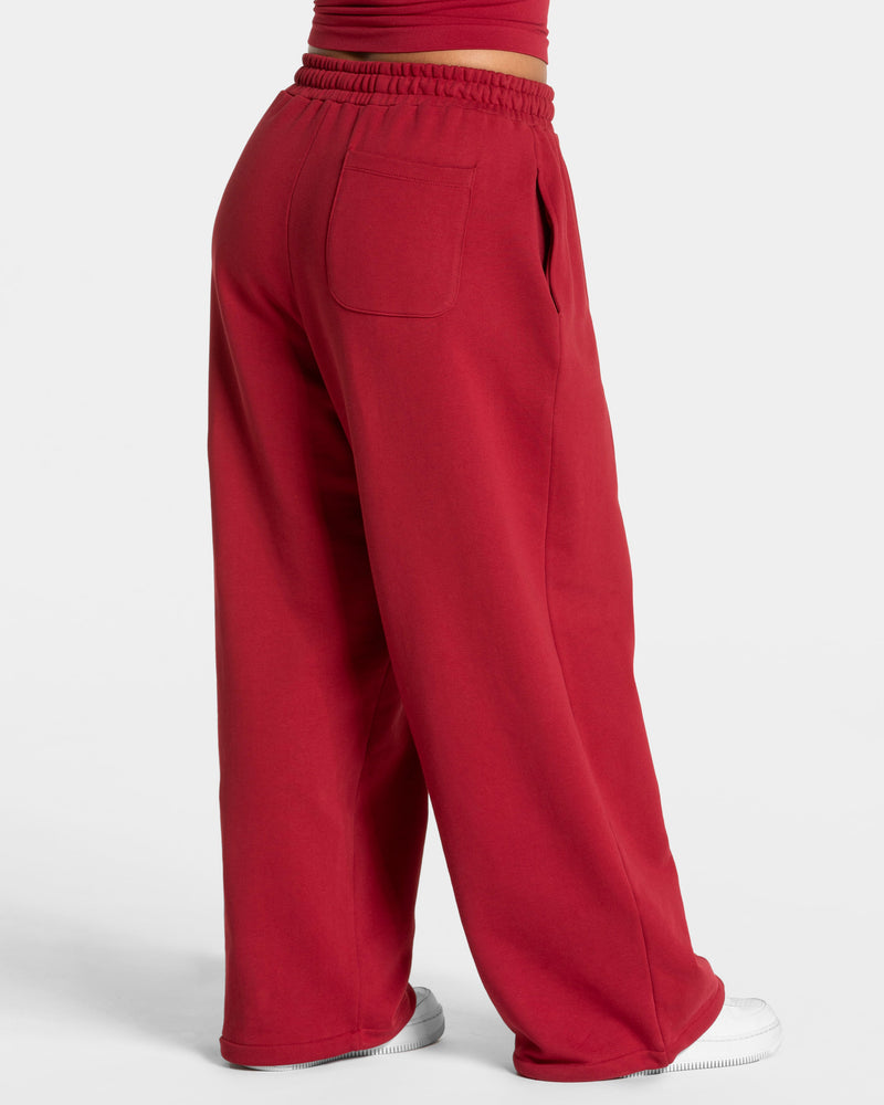Pantalon de jogging Contrastline Wide Leg « Cherry »
