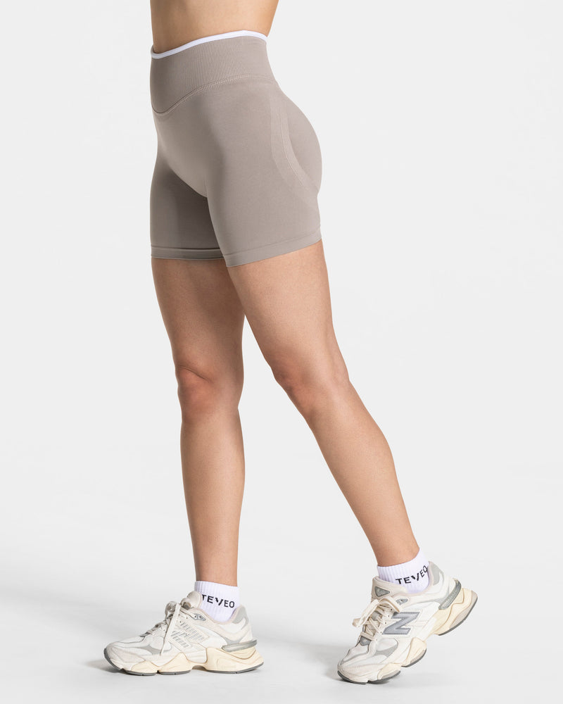 Short Contrastline Sculpt scrunch « Stone »