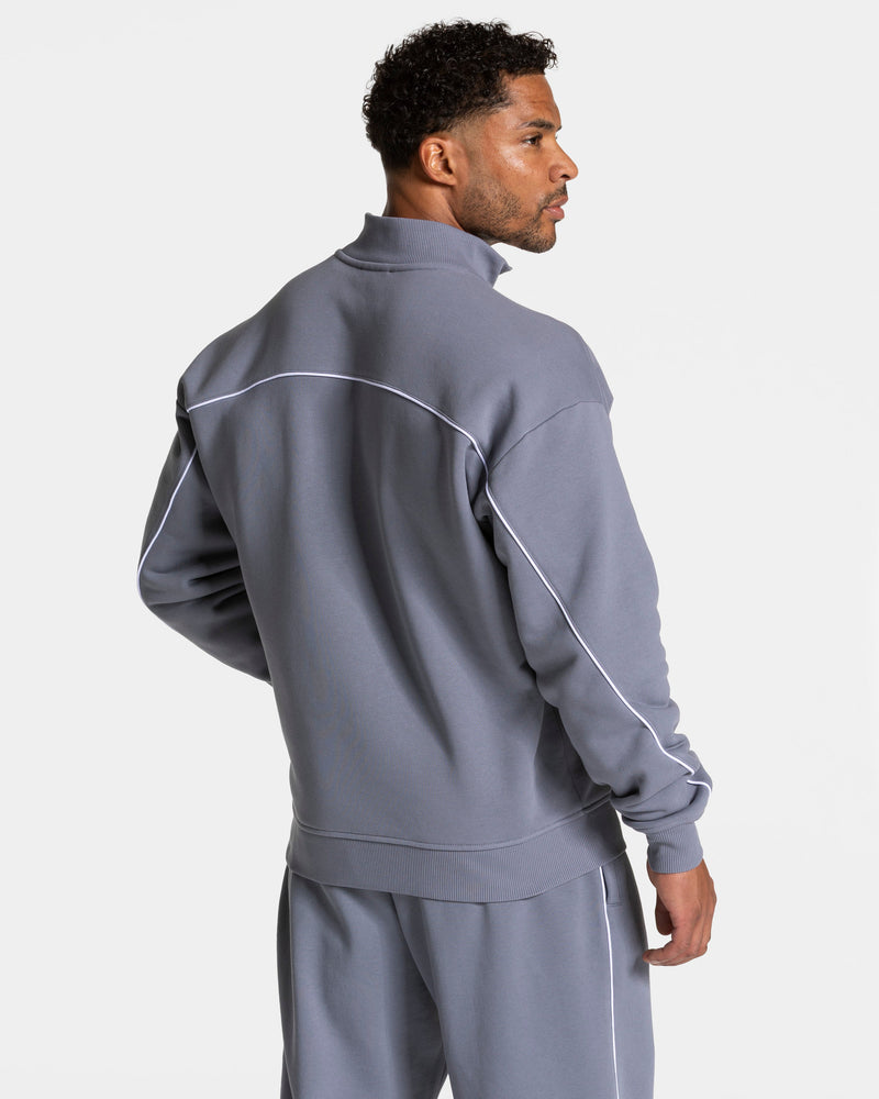 Sweat-shirt zippé Contrastline « argenté-blanc »