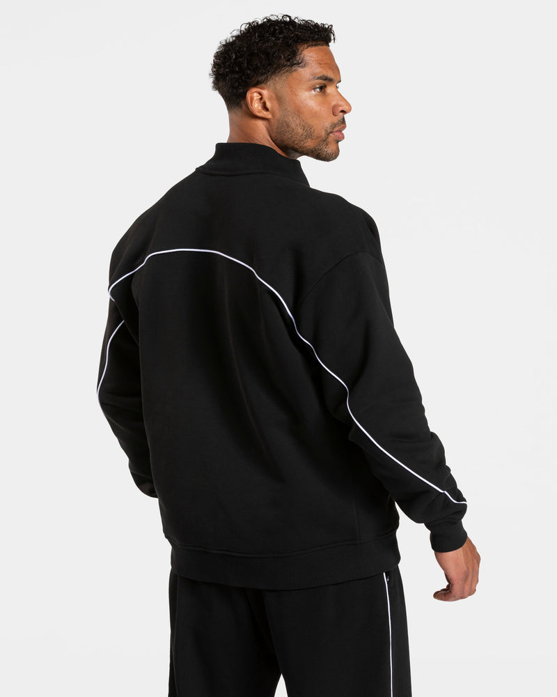Sweat-shirt zippé Contrastline « noir-blanc »