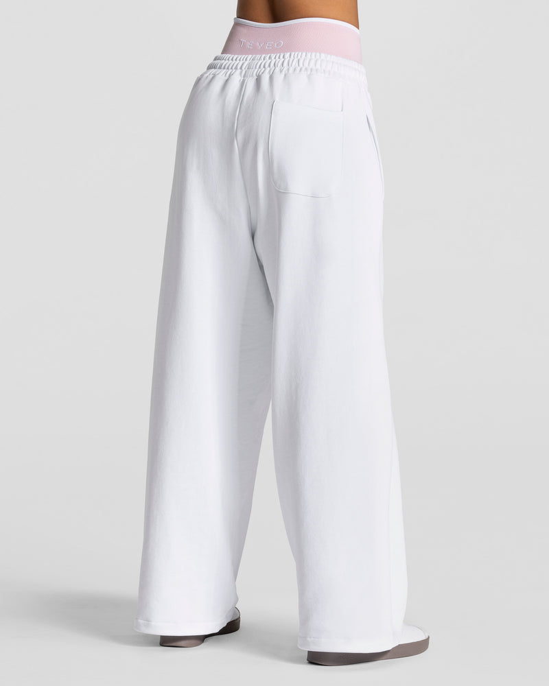 Pantalon de jogging Contrastline Wide Leg « blanc »