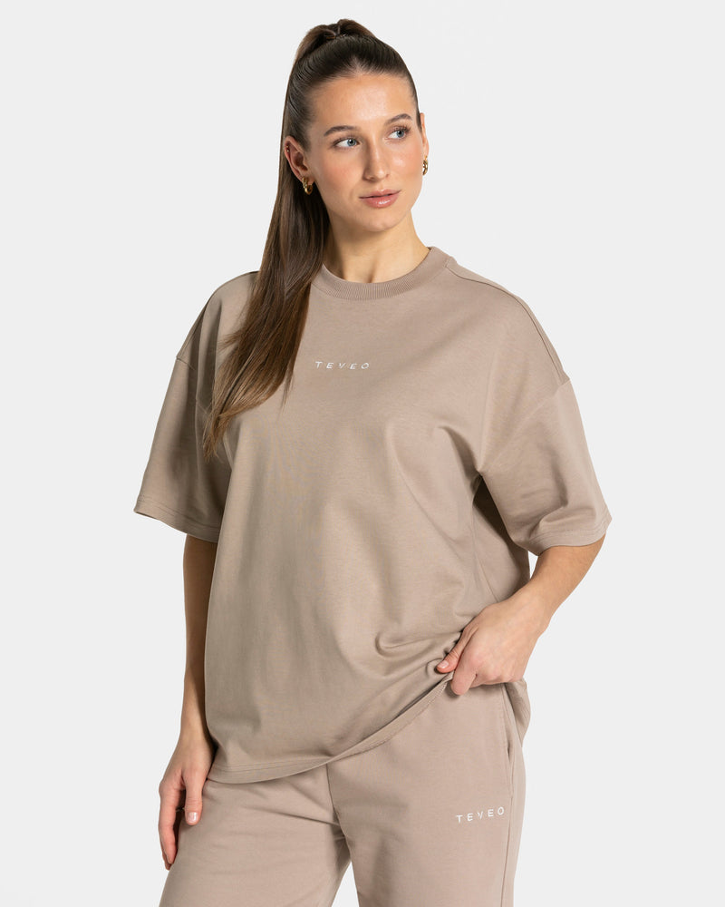 T-shirt oversize RI’VAIV « taupe »