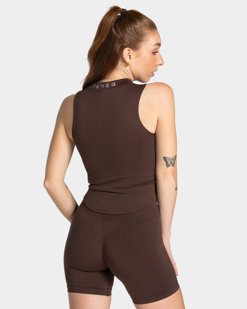 Débardeur zippé Timeless Pro « Espresso »
