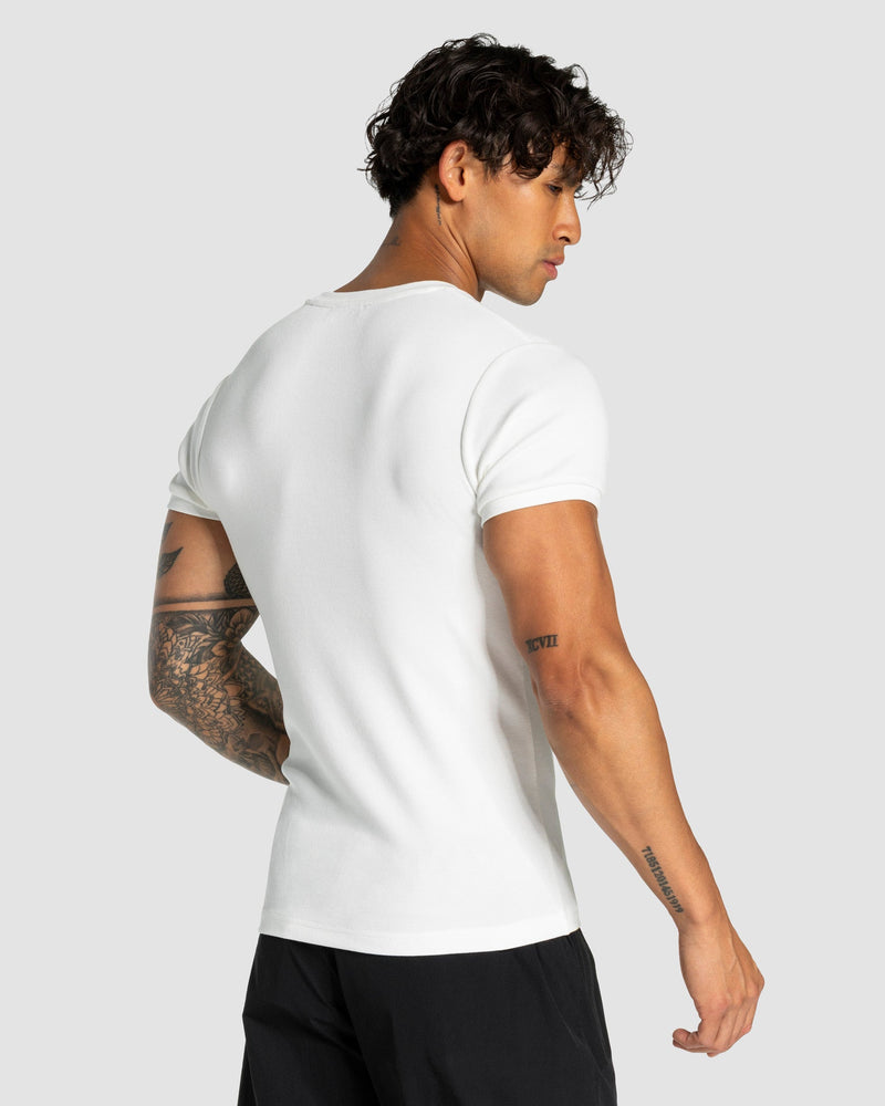T-shirt côtelé Workout « blanc »