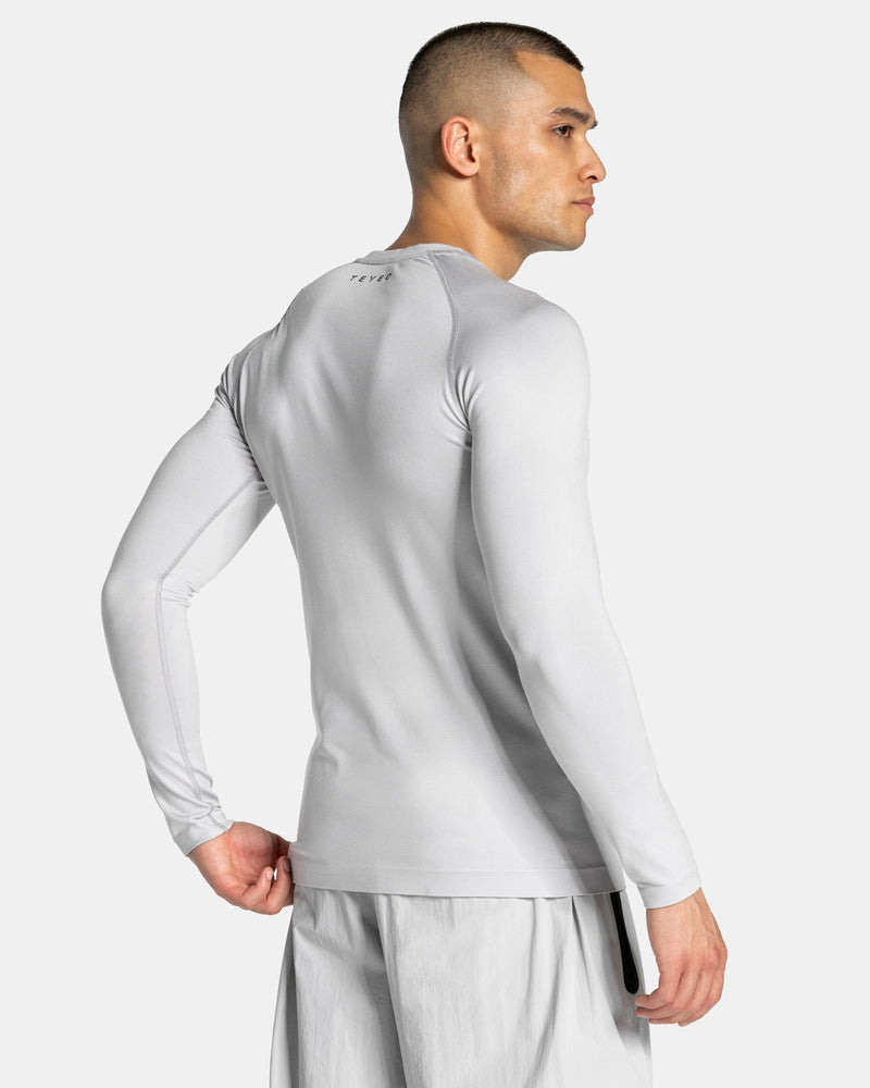 Haut à manches longues Workout sans coutures « gris clair »