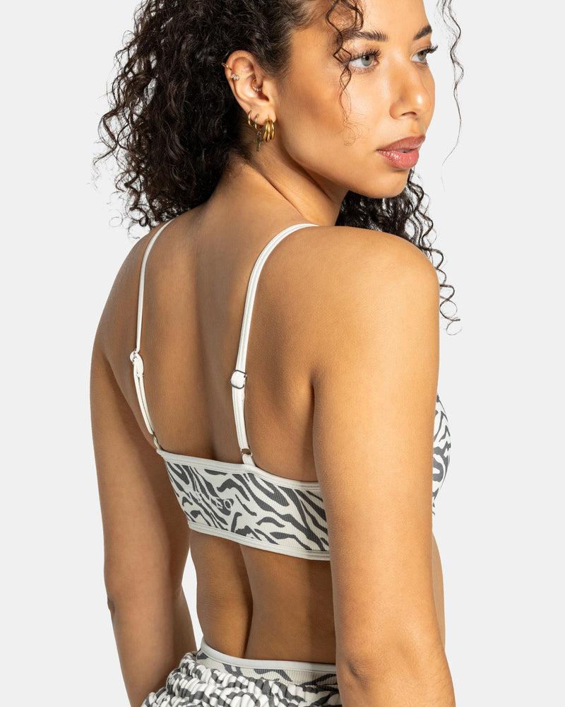 Brassière Contrastline « zèbre blanc cassé »