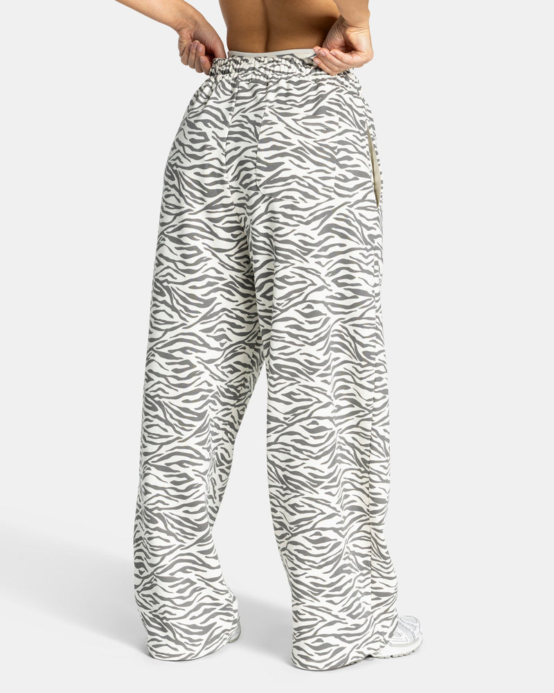 Pantalon de jogging Wide Leg Contrastline « zèbre blanc cassé »