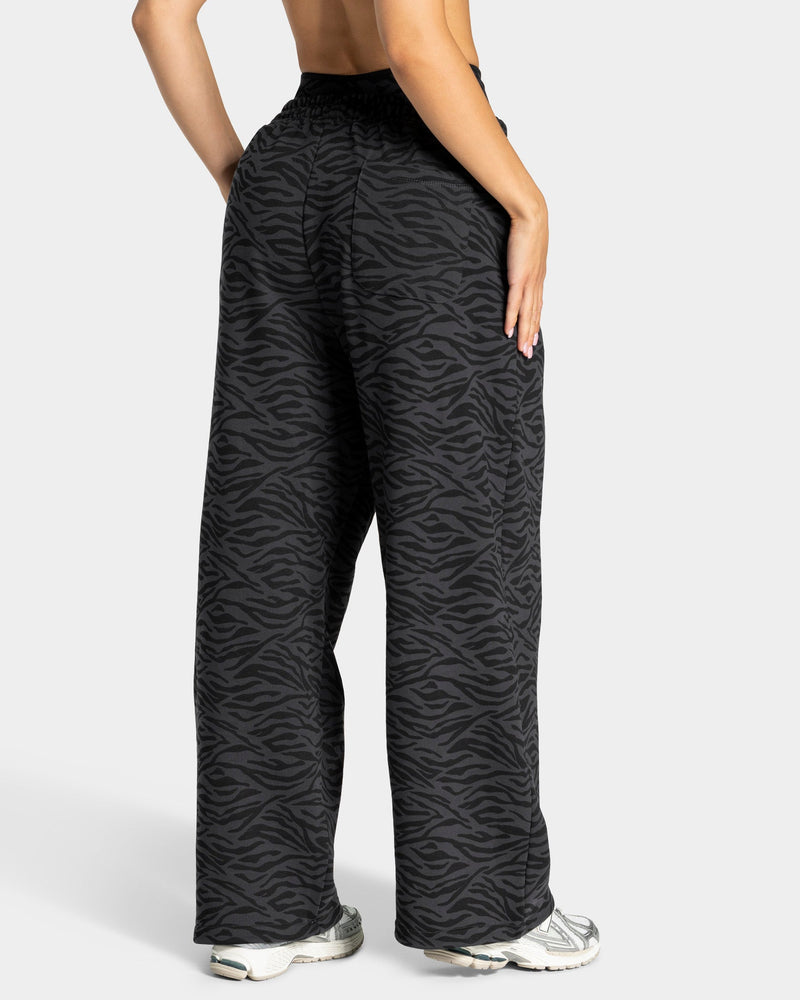 Pantalon de jogging Wide Leg Contrastline « zèbre noir »