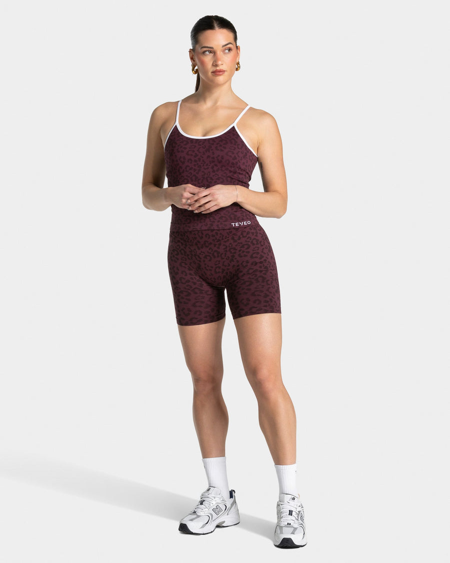 Short Sculpt Scrunch Contrastline « léopard Merlot »
