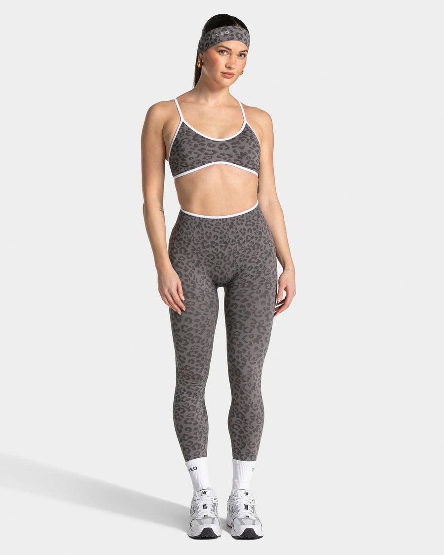 Legging Sculpt Scrunch Contrastline « léopard graphite »