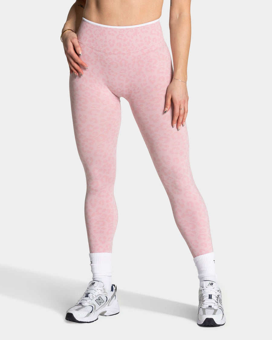 Legging Sculpt Scrunch Contrastline « léopard rose »