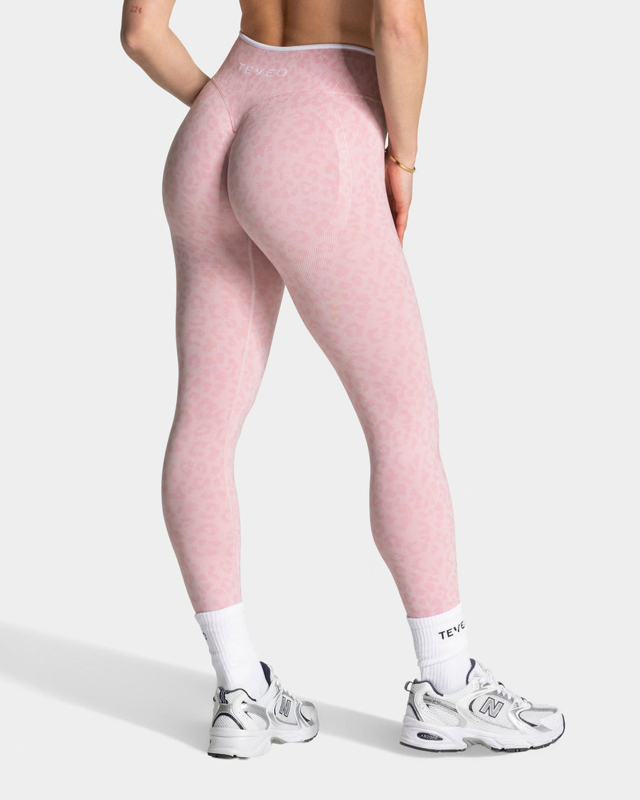 Legging Sculpt Scrunch Contrastline « léopard rose »