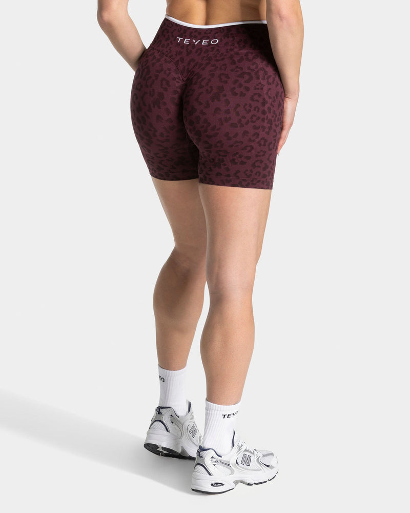 Short Sculpt Scrunch Contrastline « léopard Merlot »